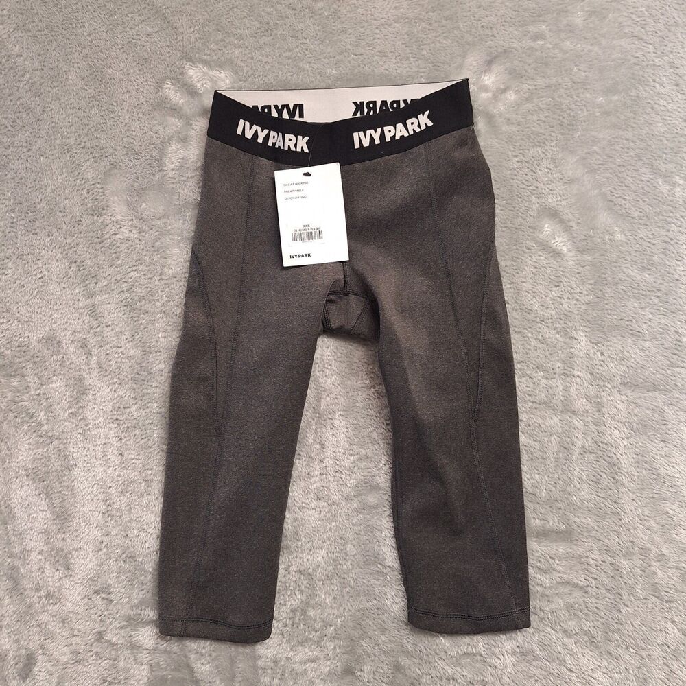 IVY PARK Elastic Waist Biker Short Spell Out Logo Athletic Leggings Size XXS NWT